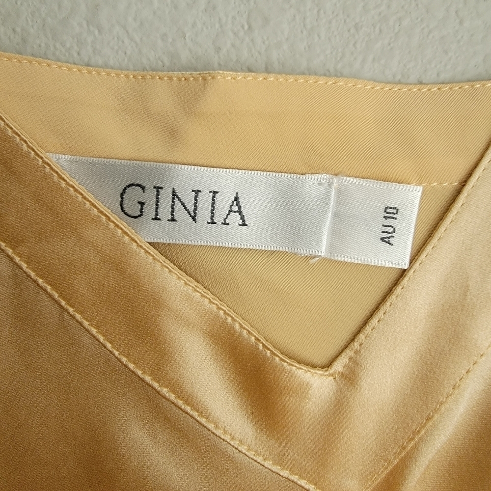 Ginia Silk Slip Dress In Mimosa Size Au10 Nwt — image 4 of 8